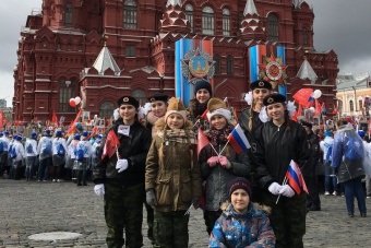 "Линейка памяти" в Москве 9 мая